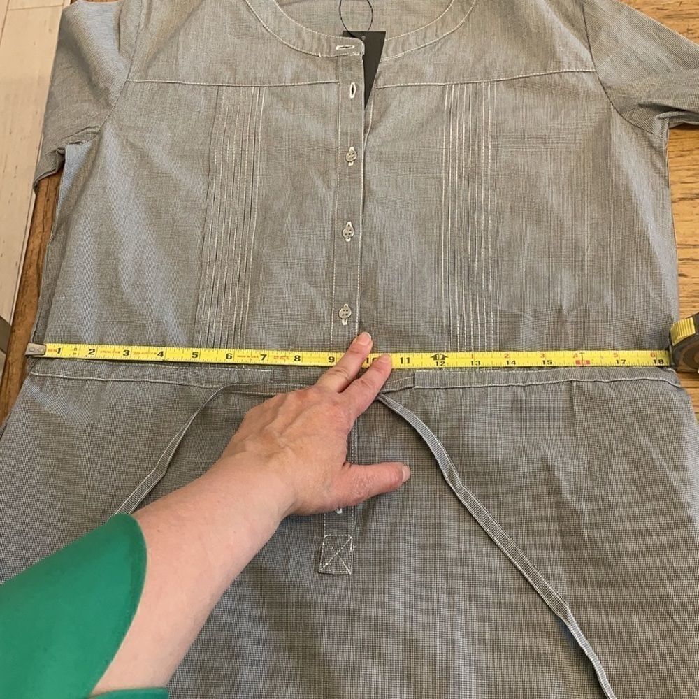 RUE58 GREY AND WHITE SHIRTDRESS.  NEW - Picture 12 of 14